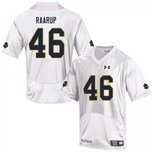 Notre Dame Fighting Irish Men's Axel Raarup #46 White Under Armour Authentic Stitched College NCAA Football Jersey SRH6099ZX